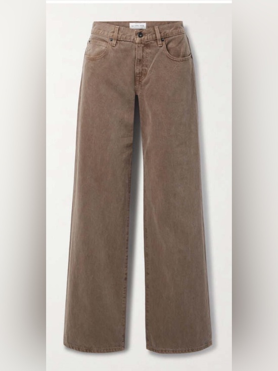 SLVRLAKE Denim - SLVRLAKE Mica Wide-Leg Jeans in Brown size 30